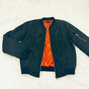 NWOT Black Bomber Jacket